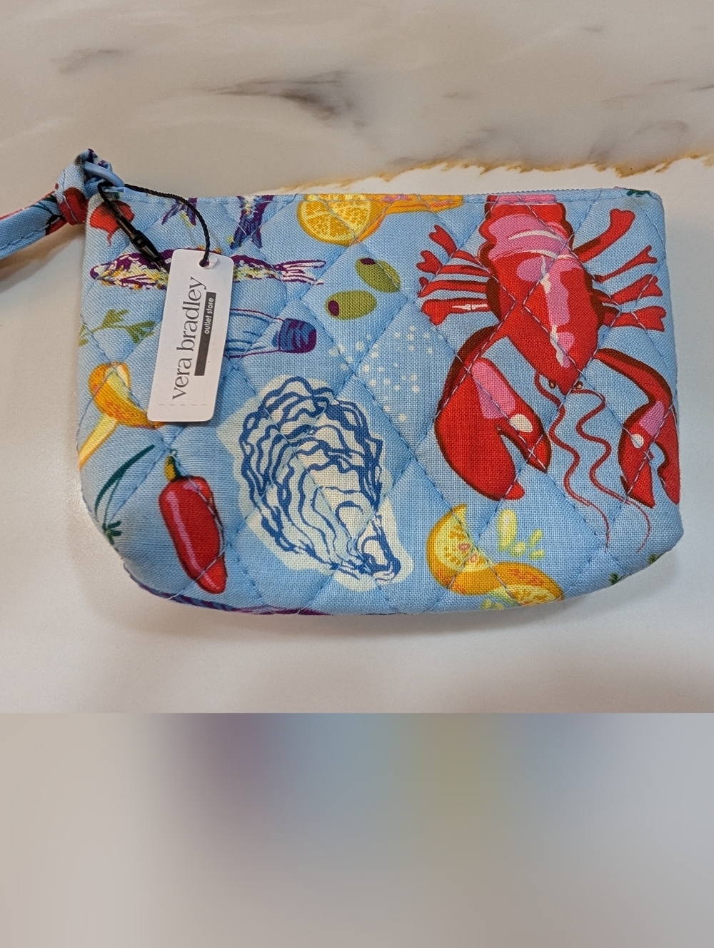 Vera Bradley Essential Zip Wristlet Seafood Boil